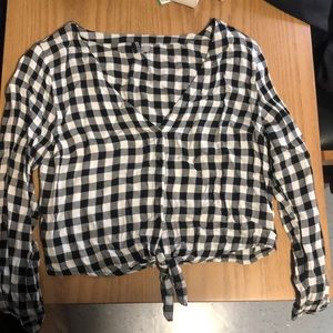 A black and white cotton top from H&M, size 12